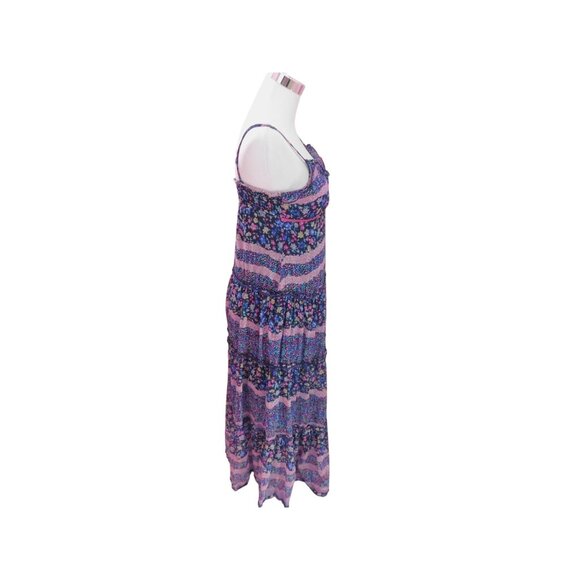 Patrons Of Peace Floral Boho Maxi Dress XS Adjustable Straps Lightweight - Picture 9 of 11